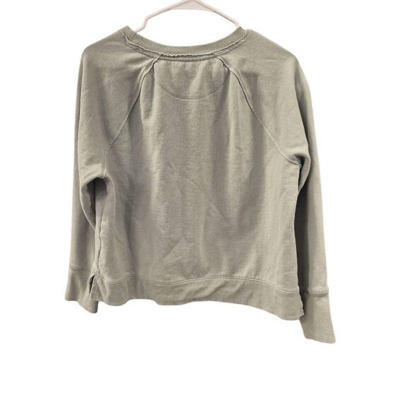 Calvin Klein Performance Women's Sage Green Cotton/Poly Oversized Distressed Swe - Picture 5 of 8